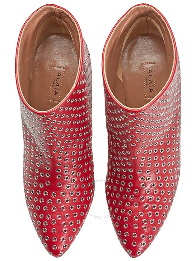 Alaia Ladies Red 90 Boot Allover Rivet Caf, Brand Size 35 ( US Size  5 ) - ALAIA - BALAAN 3