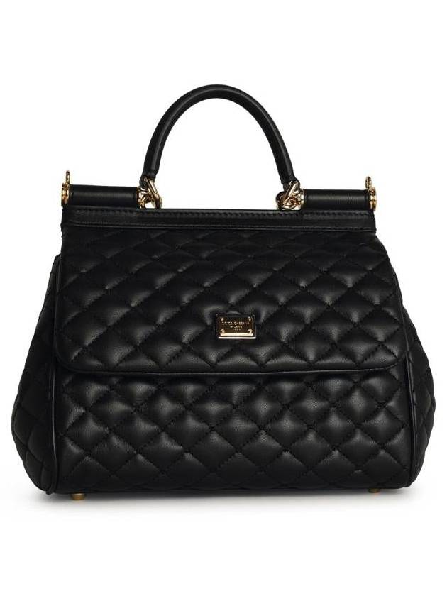 Dolce & Gabbana 'Sicily' Black Leather Bag - DOLCE&GABBANA - BALAAN 1