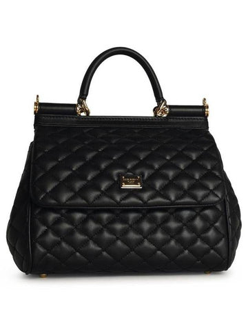 Dolce & Gabbana 'Sicily' Black Leather Bag - DOLCE&GABBANA - BALAAN 1