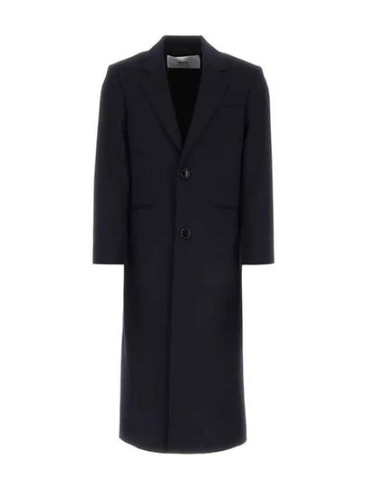 Two Button Wool Single Coat Navy - AMI - BALAAN 2