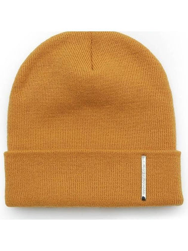 metal label beanie mustard - C WEAR BY THE GENIUS - BALAAN 1