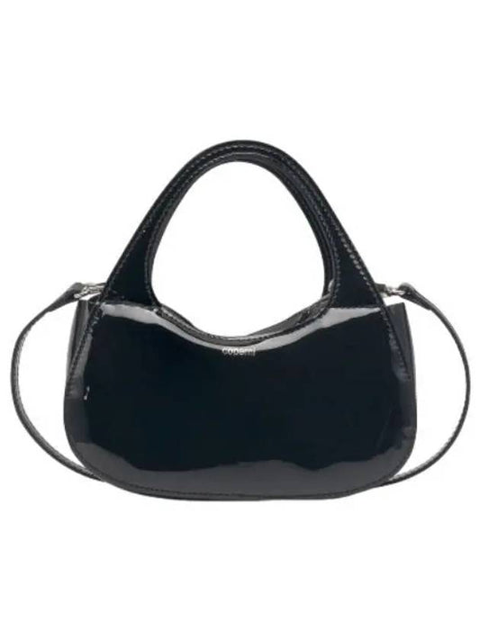 Micro Baguette Swipe Tote Bag Black Handbag - COPERNI - BALAAN 1