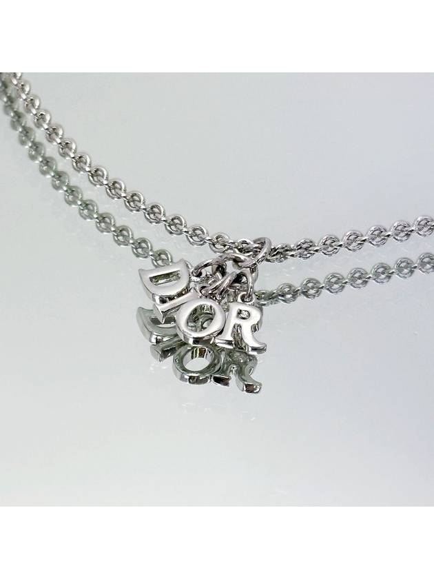 Silver Logo Pendant Necklace 4VDIA29574 - DIOR - BALAAN 1