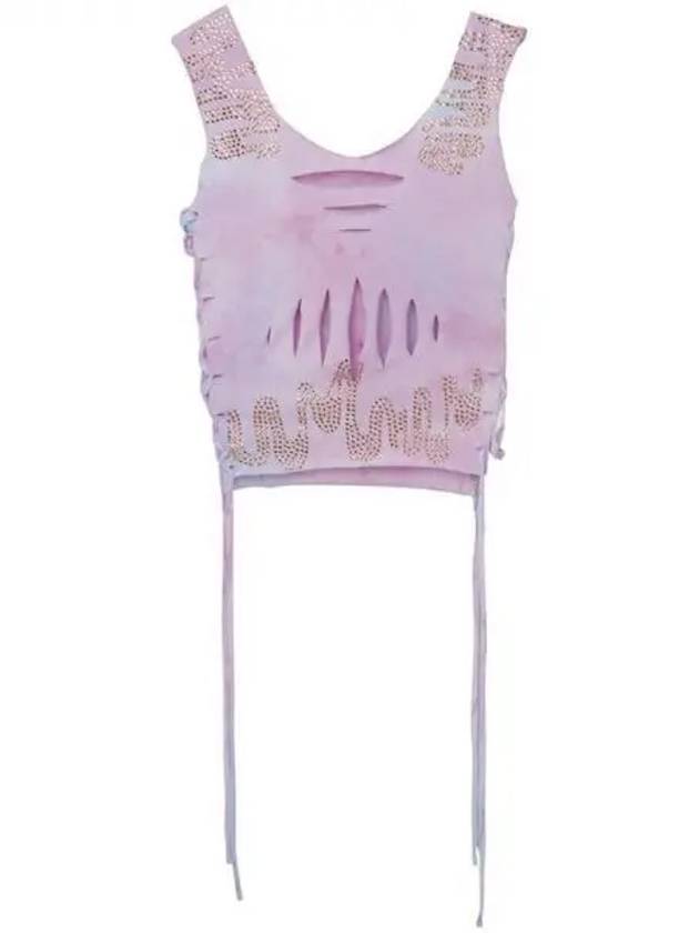 Collina Strada stone embellished cutout tie dye tank top 271381 - COLLINA STRADA - BALAAN 1