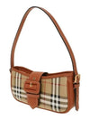 Buckle Strap Check Sling Shoulder Bag Beige - BURBERRY - BALAAN 3