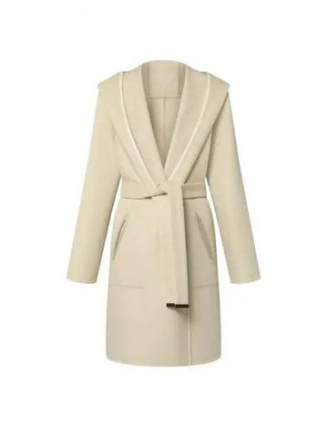 Reversible Signature Hooded Wrap Coat 1AGBQD - LOUIS VUITTON - BALAAN 1