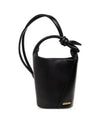 Le Petit Tourni Mini Knotted Leather Bucket Bag Black - JACQUEMUS - BALAAN 2