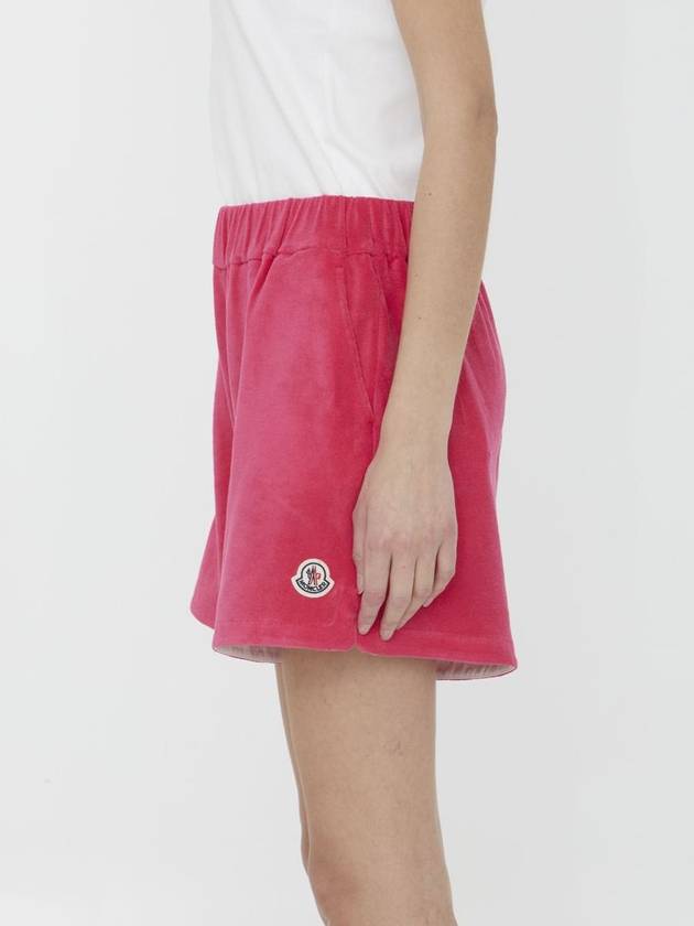 Women's Terrycloth Shorts Fuchsia - MONCLER - BALAAN 4