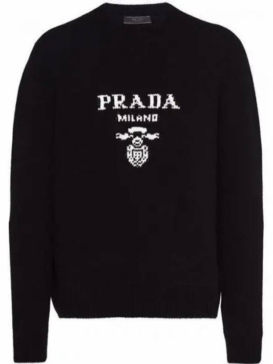 UMB223 Wool Cashmere Logo Sweater 1YM WF0002 14610388 1006460 - PRADA - BALAAN 1