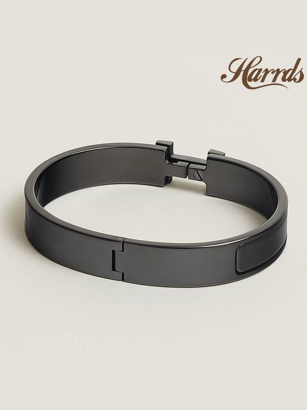 Clic HH So Black Bracelet Noir Mat - HERMES - BALAAN.