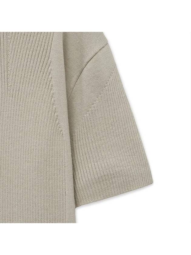 Micro Ribbed Square Neck Half Knit Top Beige - NOIRER - BALAAN 6