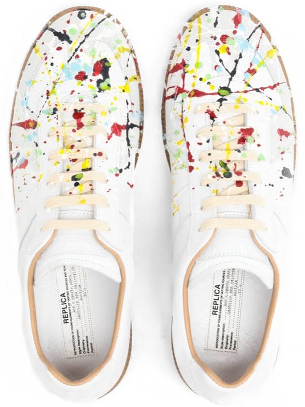 Men's Replica German Army Paint Low Top Sneakers White - MAISON MARGIELA - BALAAN 4