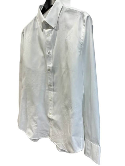 R24HTL98 001000 Scritto Cotton Shirt White Berluti - BERLUTI - BALAAN 2