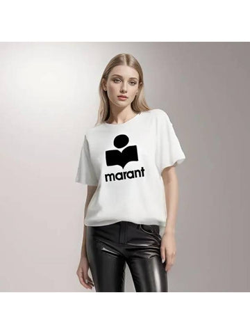 zewel logo short sleeve t-shirt TS0001FB A1N09E 20WH 271358 956377 - ISABEL MARANT - BALAAN 1