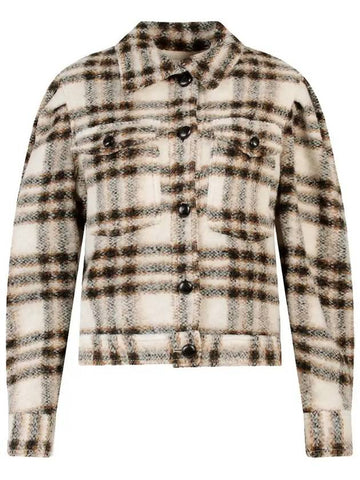 LEIKO Check Shirt Jacket Ekur MA1204 22A012E 23EC - ISABEL MARANT - BALAAN 1