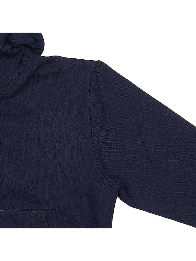 Center Back Stripe Cotton Zip Up Hoodie Navy - THOM BROWNE - BALAAN 5