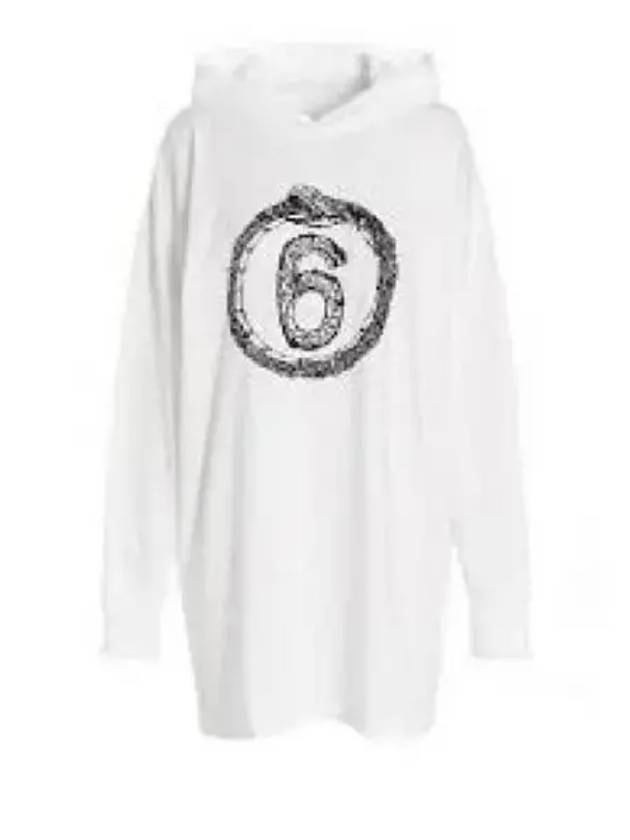 Oversized Cotton Hoodie Mini Dress White - MAISON MARGIELA - BALAAN 2