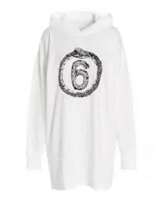 Oversized Cotton Hoodie Mini Dress White - MAISON MARGIELA - BALAAN 2