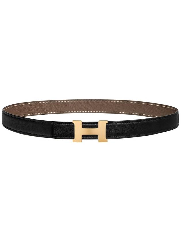 Constance Buckle Reversible Leather Belt Black Brown - HERMES - BALAAN 2