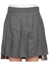 RMB Wool Mini Pleated Skirt Grey - THOM BROWNE - BALAAN 9