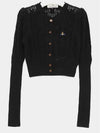 Samantha Cropped Cardigan Black - VIVIENNE WESTWOOD - BALAAN 2