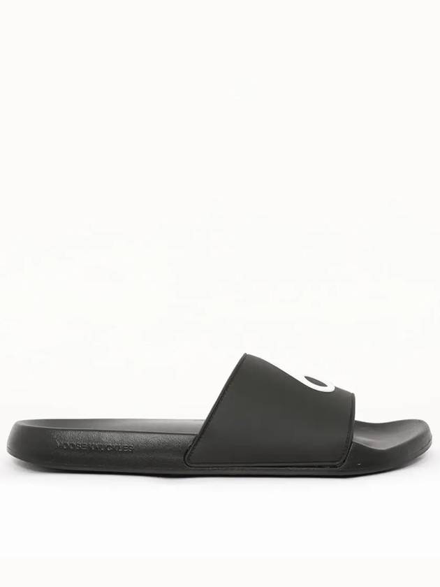 Logo Detail Open Toe Slippers Black - MOOSE KNUCKLES - BALAAN 4