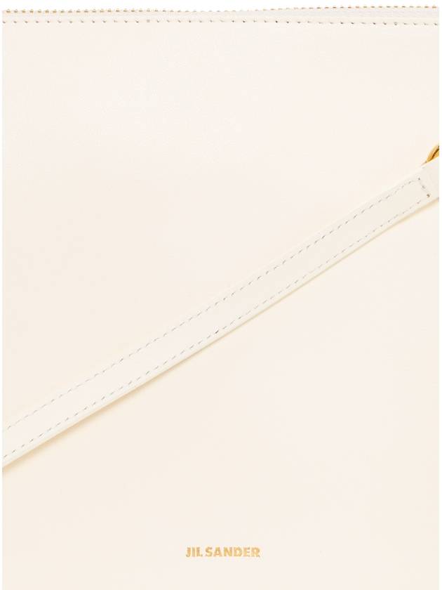 Logo Leather Clutch Bag White - JIL SANDER - BALAAN 7