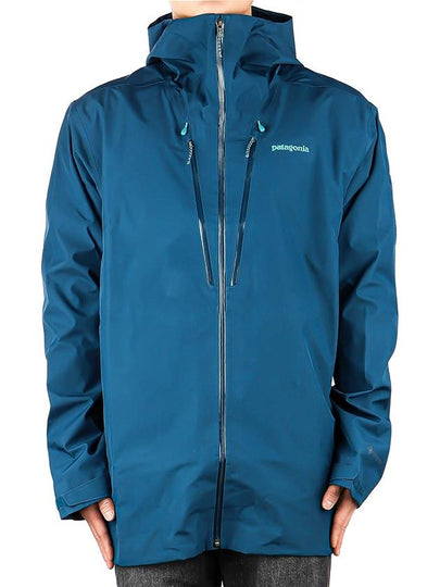 Embroidered Logo Velcro Sleeve Zip-up Jacket Blue - PATAGONIA - BALAAN 2