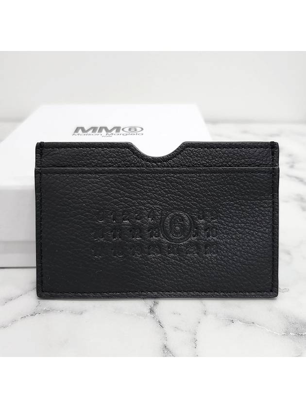 Embossed Numeric Logo Leather Card Wallet Black - MAISON MARGIELA - BALAAN 4