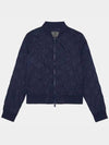 Women's Rib Collar Embossed Bomber Jacket Navy - G/FORE - BALAAN 2