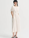 Sistine Pintuck Long Dress Ivory - SORRY TOO MUCH LOVE - BALAAN 5