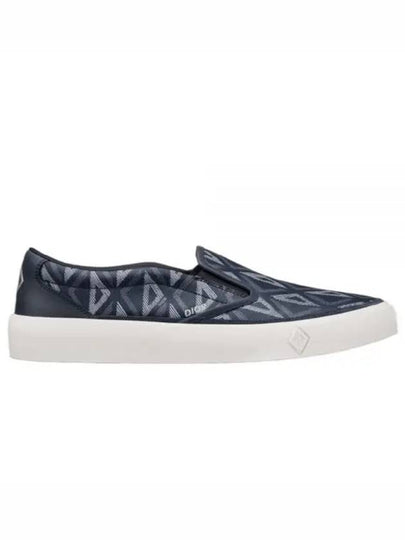 B101 CD Diamond Canvas Smooth Calfskin Sneakers Navy - DIOR - BALAAN 2