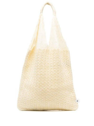 Knit Cotton Tote Bag Beige - JIL SANDER - BALAAN 1