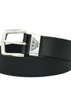 Men's Logo Buckle Leather Belt Black - EMPORIO ARMANI - BALAAN 7