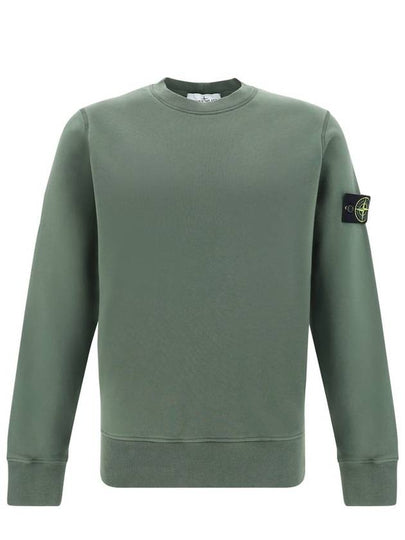 Wappen Patch Garment Dyed Sweatshirt Musk Green - STONE ISLAND - BALAAN 2