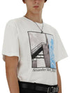 Graphic Print Short Sleeve T-Shirt White - ALEXANDER MCQUEEN - BALAAN 5