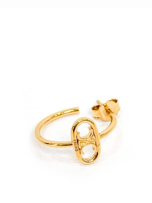 OS Women s Triomphe Asymmetric Hoop Earrings Gold - CELINE - BALAAN 4