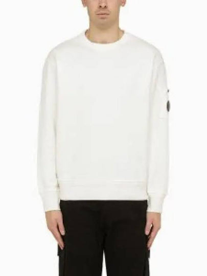 Cotton Diagonal Fleece Lens Sweatshirt White - CP COMPANY - BALAAN 2