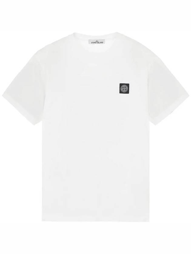 Logo Patch Short Sleeve T-Shirt Ice - STONE ISLAND - BALAAN 3