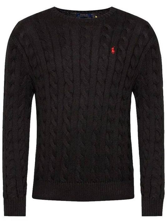 24SS Polo Men's Pony Logo Embroidered Cable Knit 710775885012 - RALPH LAUREN - BALAAN 1