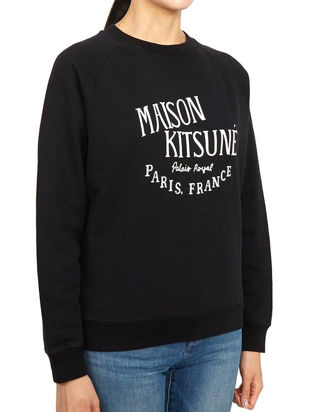 Women's Paris Royal Cotton Sweatshirt Black - MAISON KITSUNE - BALAAN 4