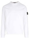 OLD Treatment Wappen Patch Crew Neck Sweatshirt White - STONE ISLAND - BALAAN 2