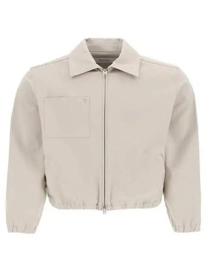 De Coeur Cotton Zip-Up Jacket Light Beige - AMI - BALAAN 2