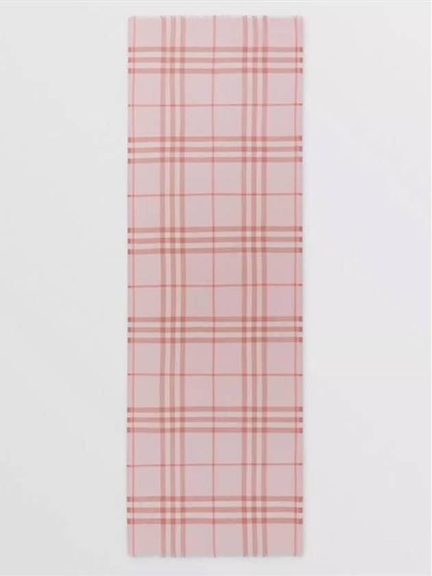 Check Pattern Wool Muffler Pink - BURBERRY - BALAAN 3