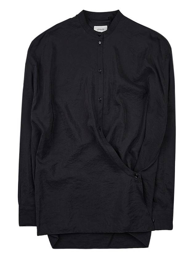 Officer Collar Twist Shirt Black - LEMAIRE - BALAAN 11