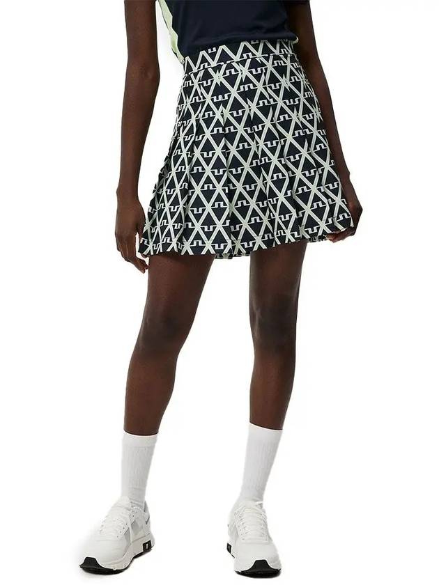 Golf Adina Print Skirt Geo JL Navy - J.LINDEBERG - BALAAN 3