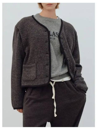 CLASSIC KNIT JACKET CHARCOAL - BENSIMON - BALAAN 1