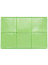 Maxi Intrecciato Leather Card Wallet Light Green - BOTTEGA VENETA - BALAAN 2