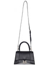 Hourgrass Grained Calfskin Small Shoulder Bag Black - BALENCIAGA - BALAAN 6