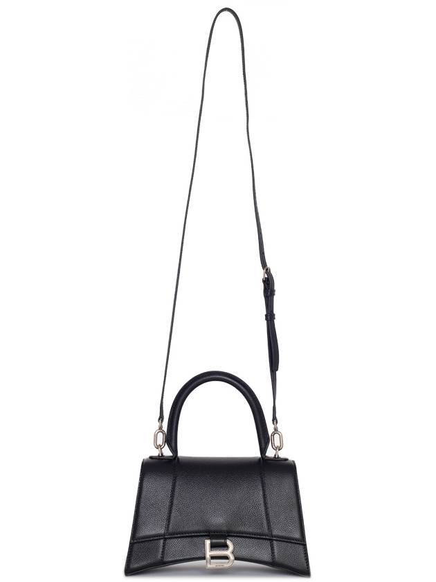 Hourgrass Grained Calfskin Small Shoulder Bag Black - BALENCIAGA - BALAAN 6